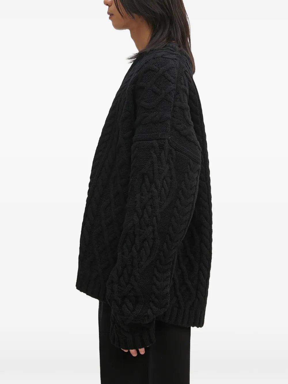  Vetements V-neck Sweater - Black 