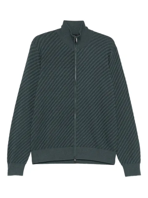 Brioni cardigan à fermeture zippée