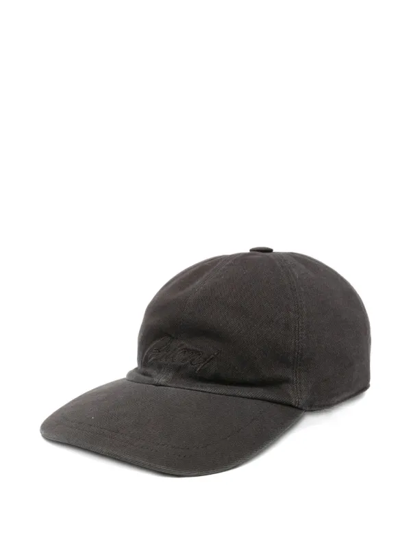 Brioni Logo-embroidered Cap in Grey