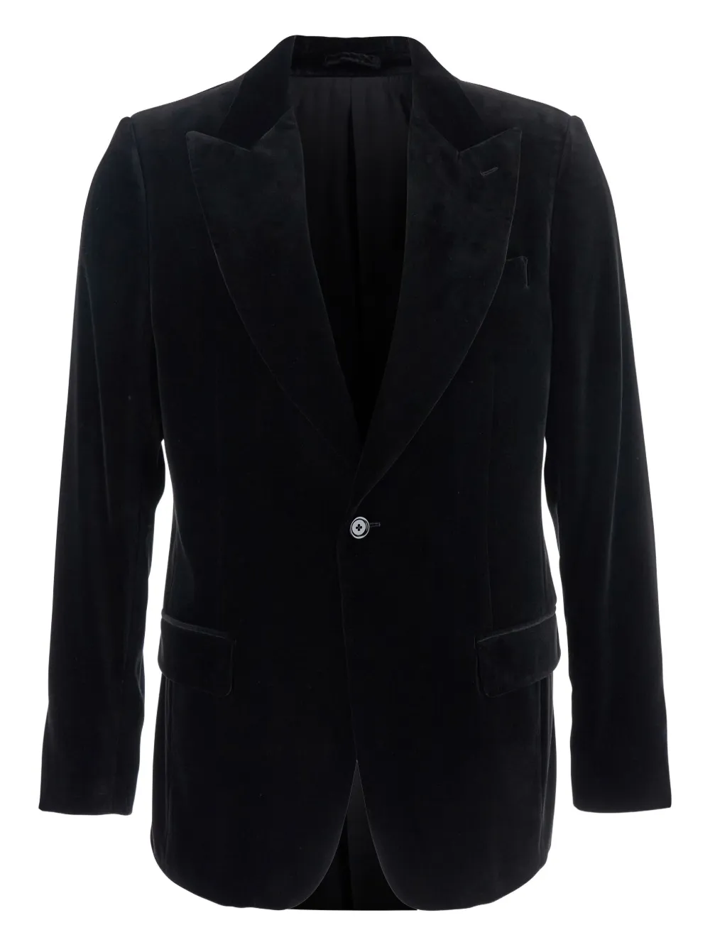 Lardini single-breasted velvet jacket - ブラック Lardini single-breasted velvet jacket - ブラック