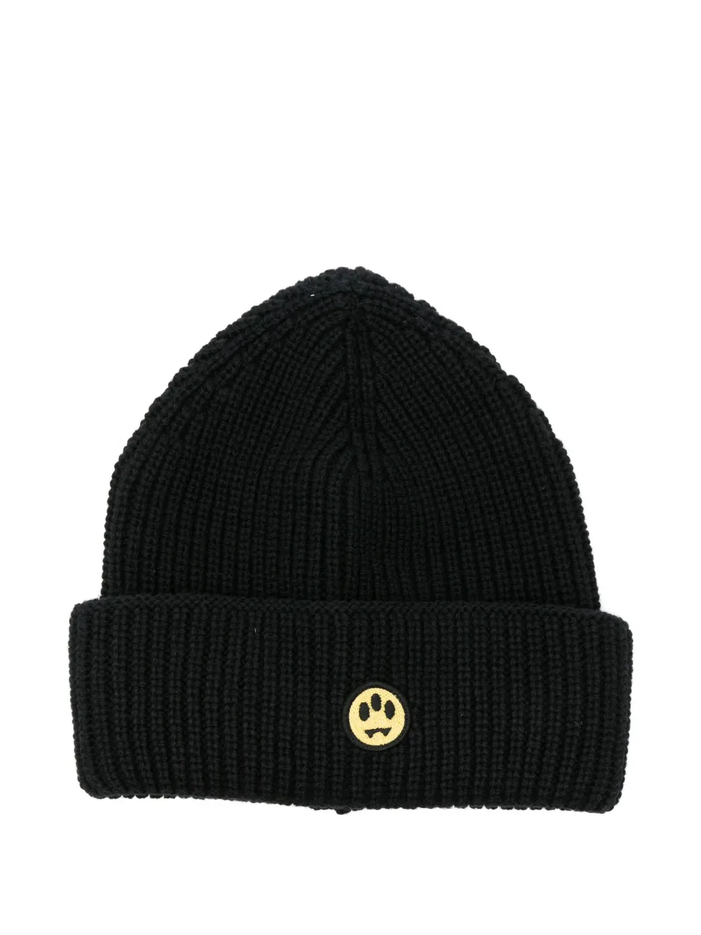 BARROW bonnet en coton à patch smiley | noir | Image 1