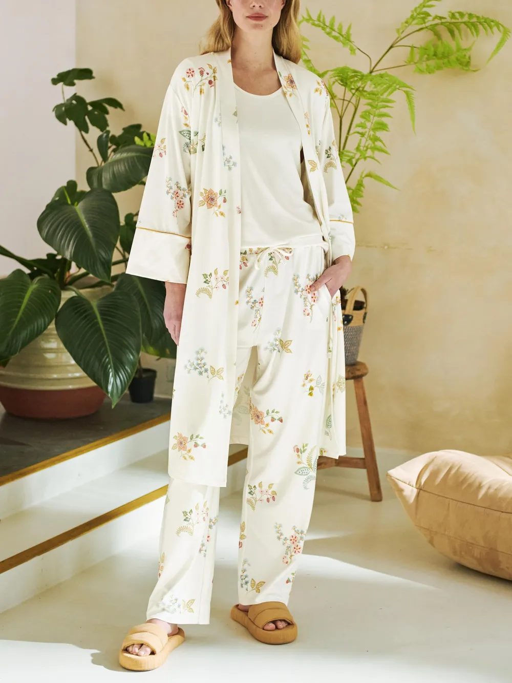 Floral Print Robe