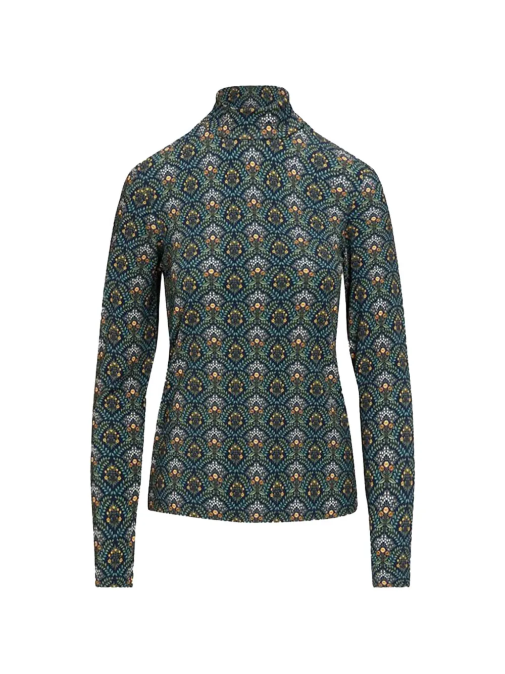 PIP STUDIO patterned high-neck T-shirt - Verde