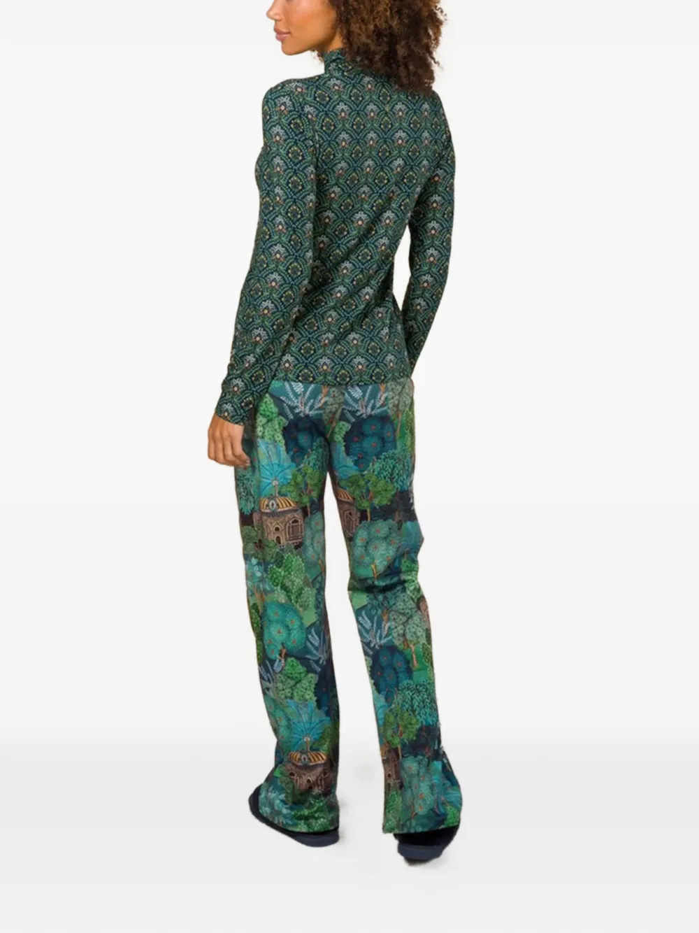  Pip Studio Patterned High-neck T-shirt - Green 