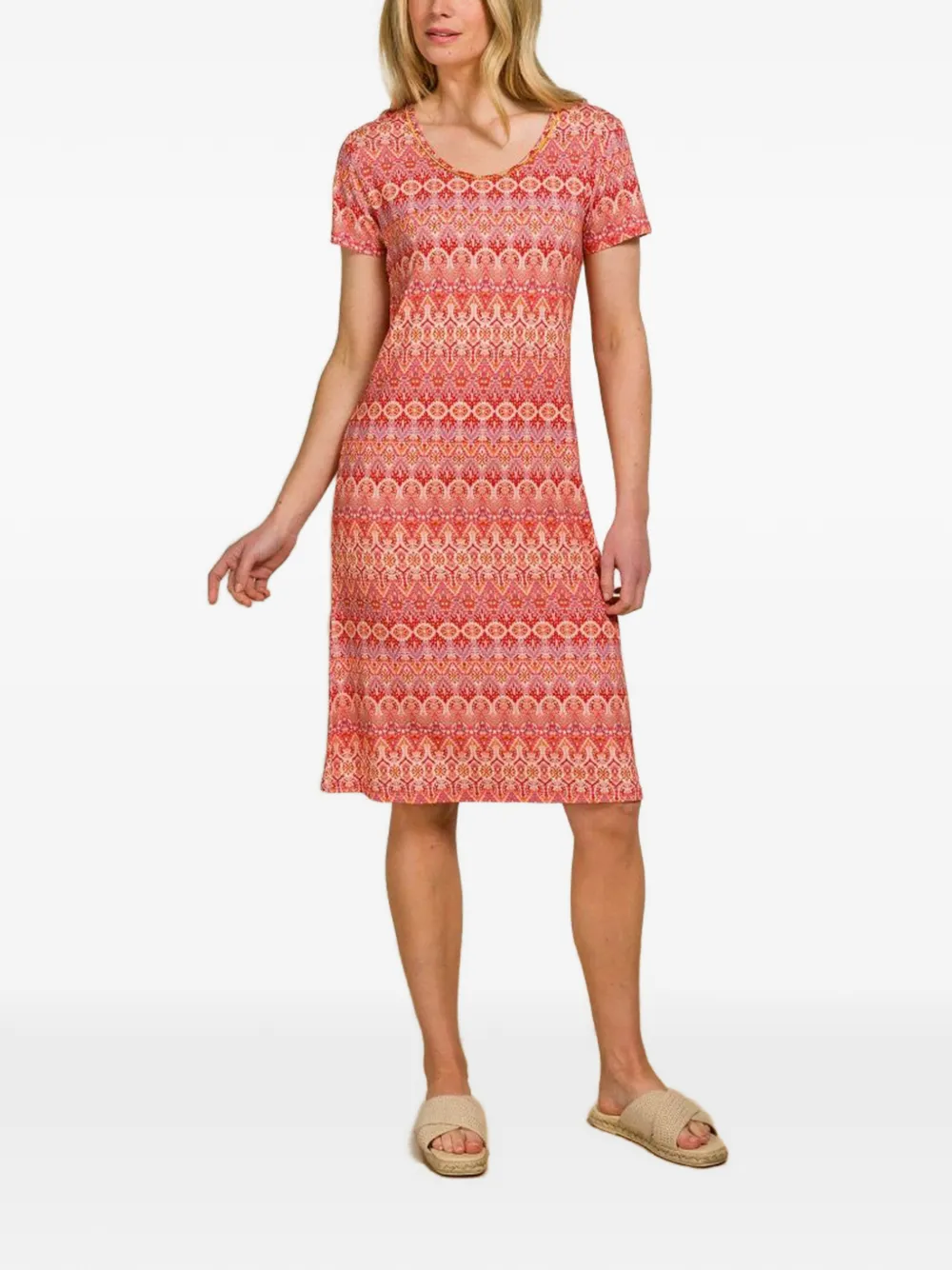  Pip Studio Printed Short-sleeve Nightdress - Red 