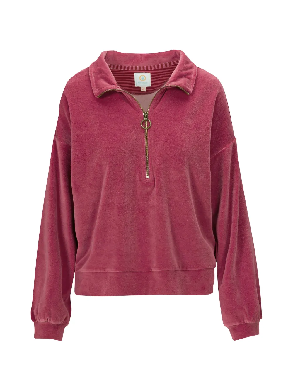 PIP STUDIO Solid zip-up sweatshirt - Rot
