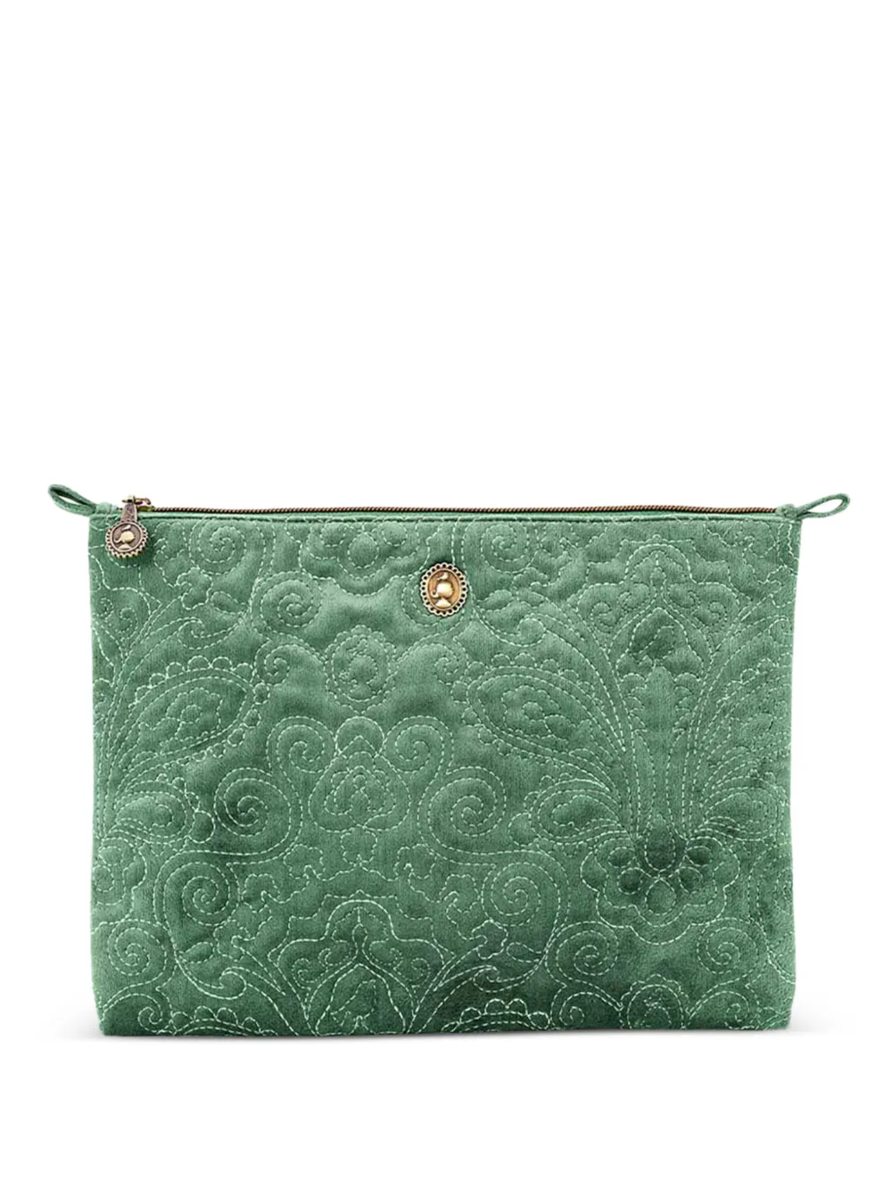 PIP STUDIO floral quilted make up bag - Verde