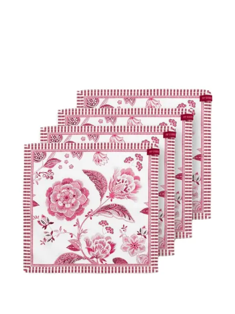 PIP STUDIO set de cuatro servilletas con estampado floral