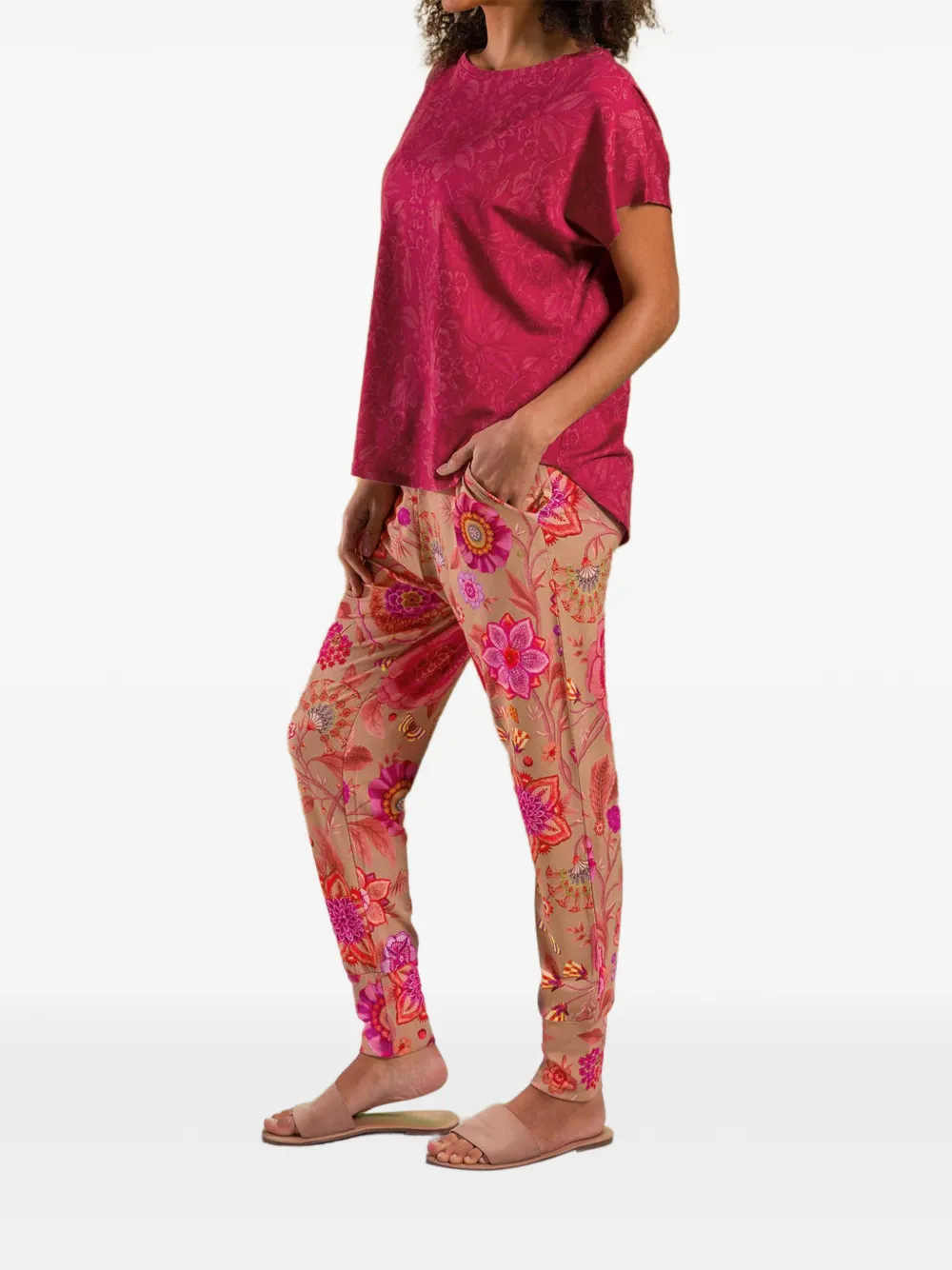  Pip Studio Floral-print Drawstring Loungewear - Neutrals 