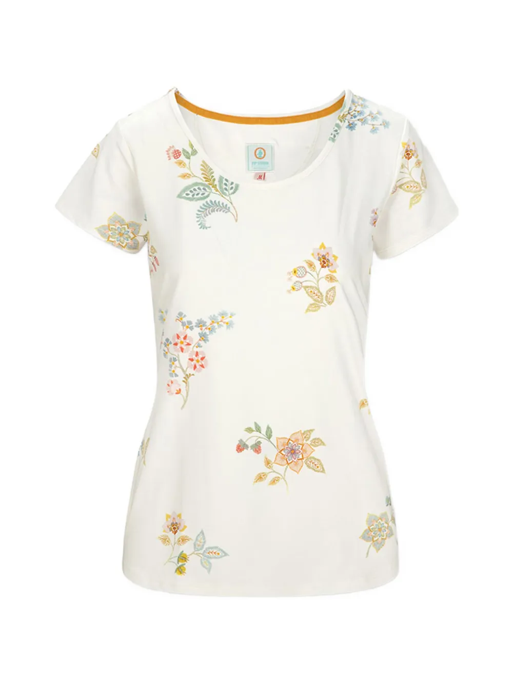 PIP STUDIO floral-print T-shirt - Toni neutri
