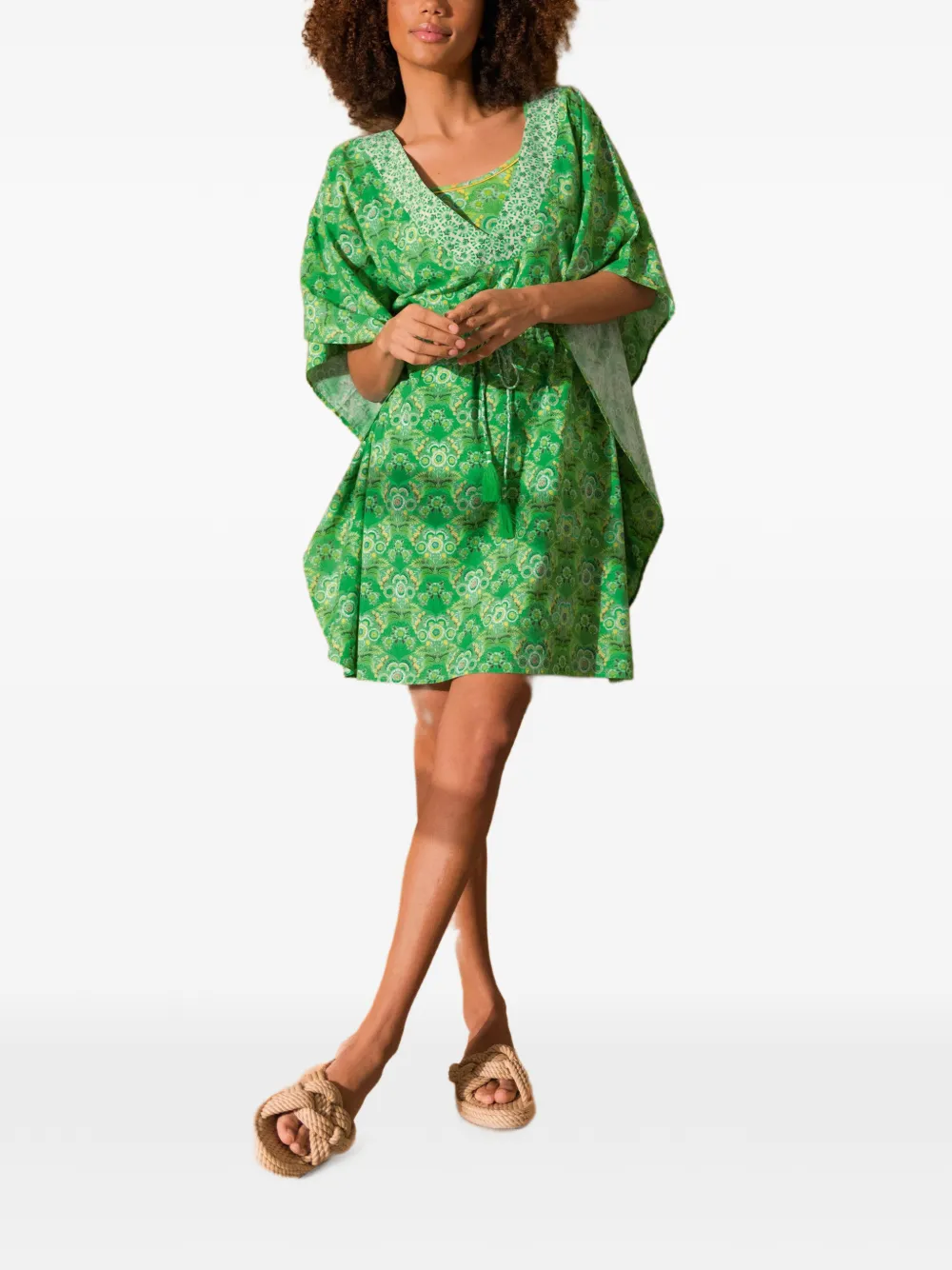  Pip Studio Floral V-neck Dress - Green 