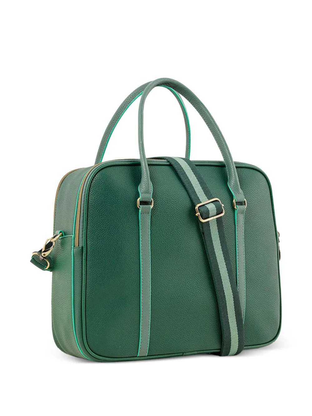  Pip Studio Zip Striped Tote Bag - Green 