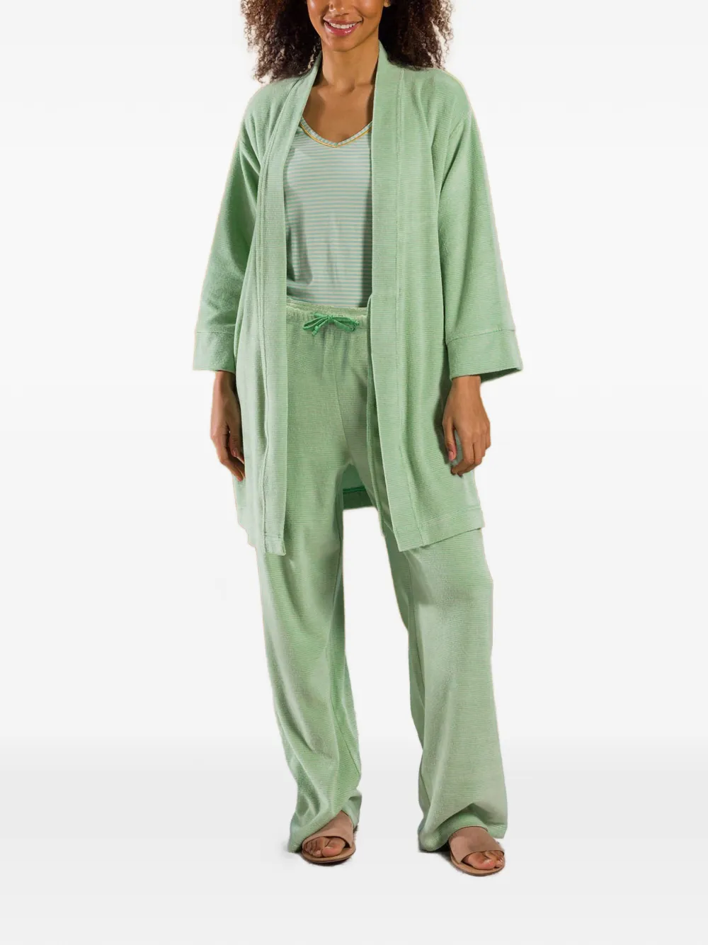  Pip Studio Shawl Collar Cotton Jacket - Green 
