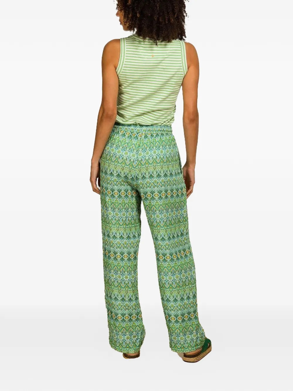  Pip Studio Patterned Drawstring Trousers - Green 