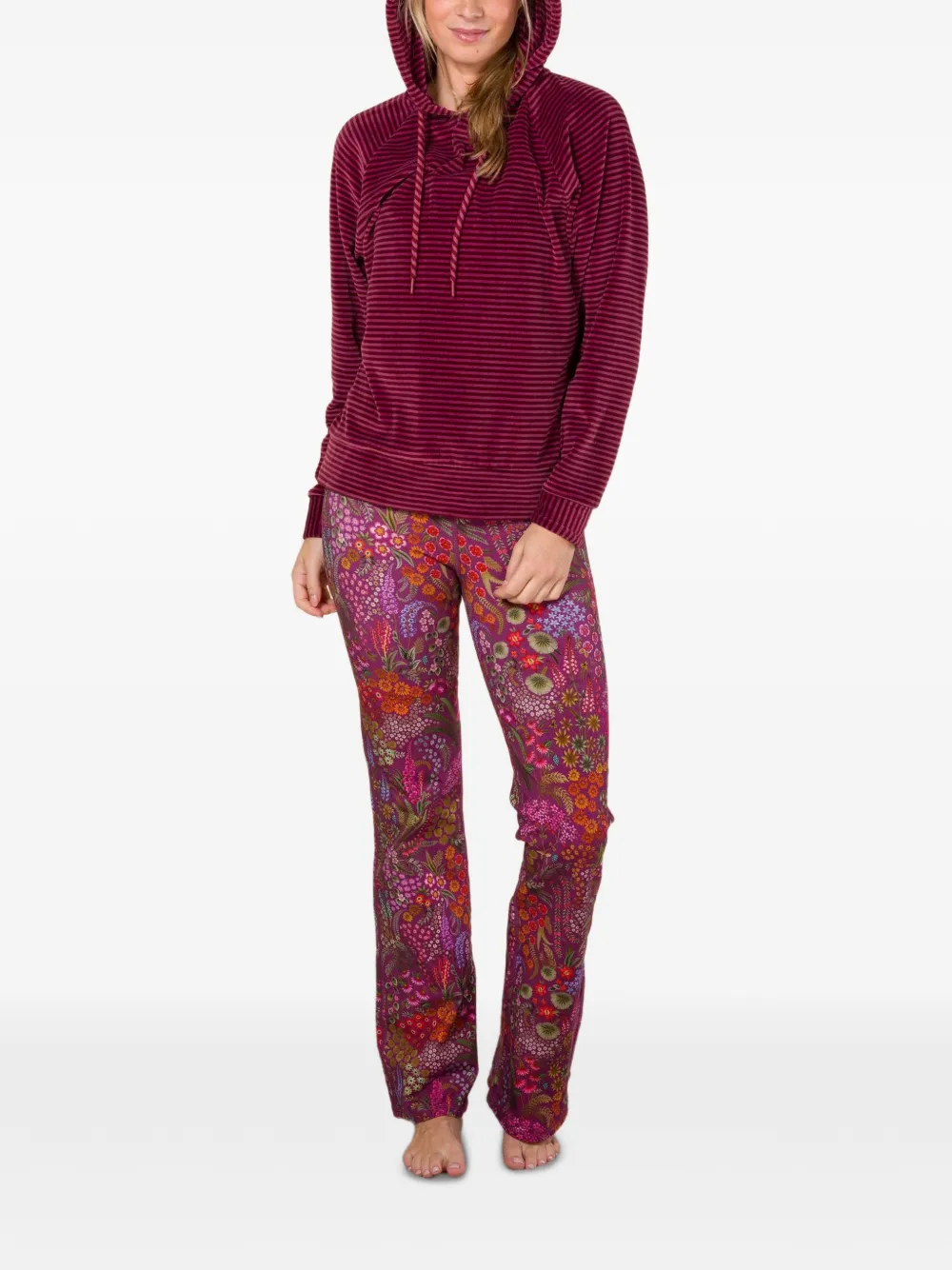  Pip Studio Tamari Velvet Hoodie - Red 