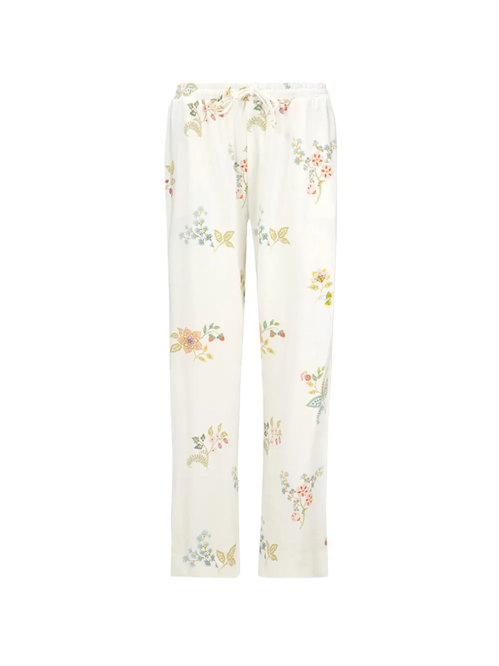 PIP STUDIO Pantaloni a fiori con coulisse - Bianco