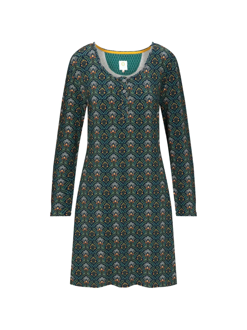 PIP STUDIO long-sleeve patterned nightdress - Grün