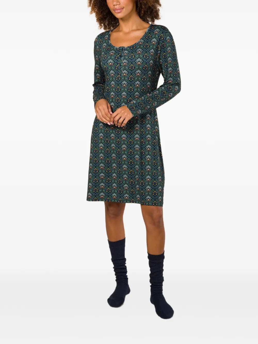  Pip Studio Long-sleeve Patterned Nightdress - Green 
