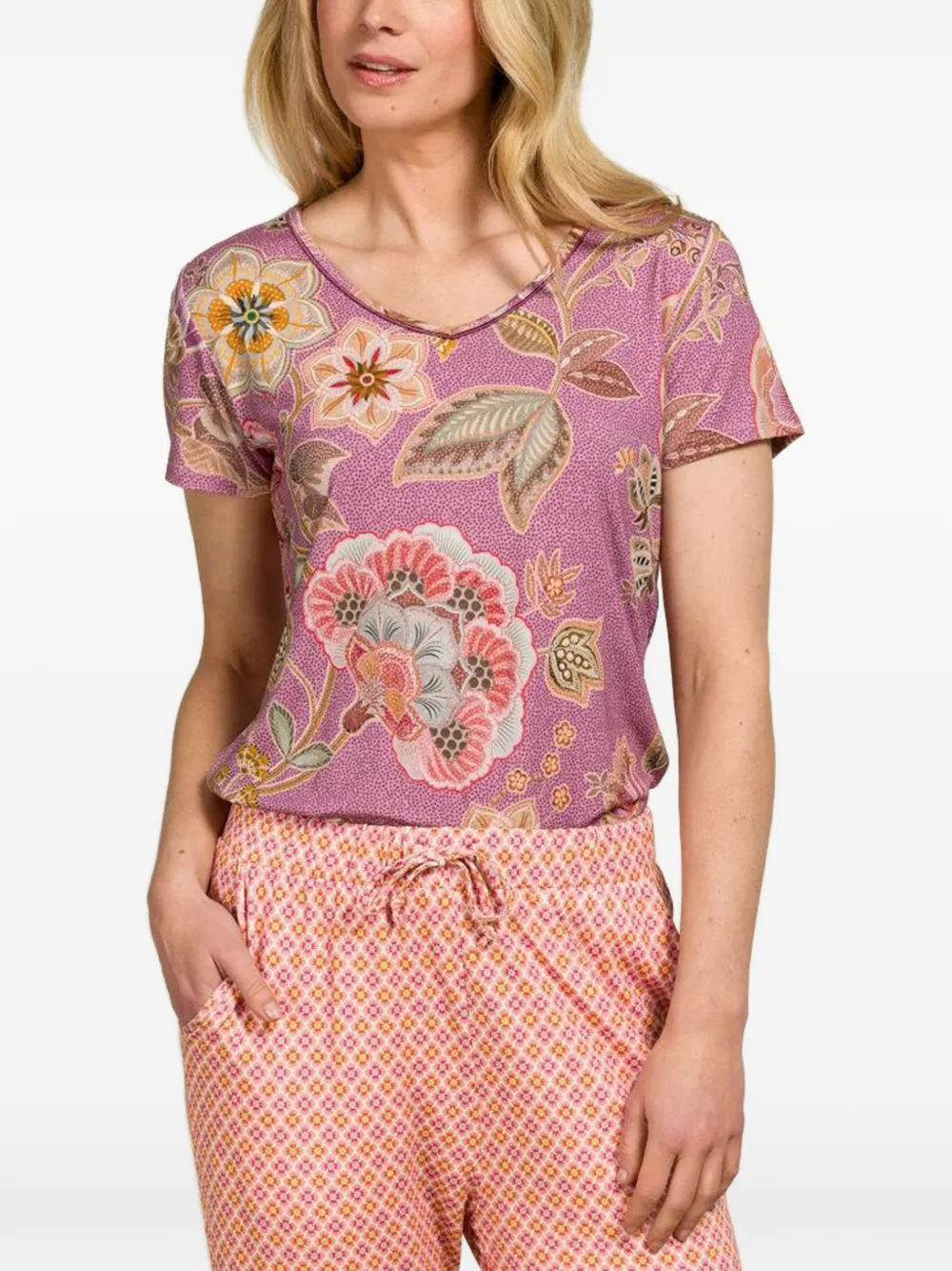  Pip Studio Toy V-neck T-shirt - Purple 