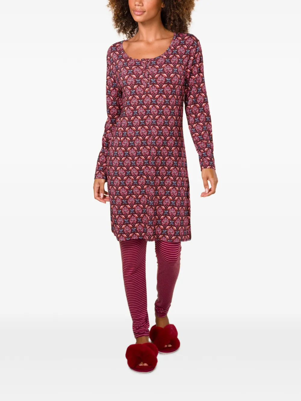 Pip Studio Desiree Long-sleeve Nightdress - Red 