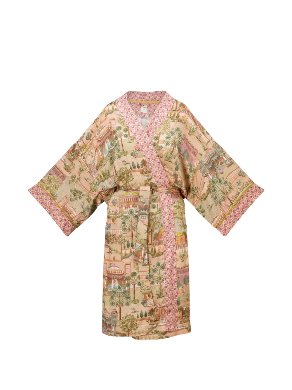 PIP STUDIO printed belted dressing gown - Toni neutri