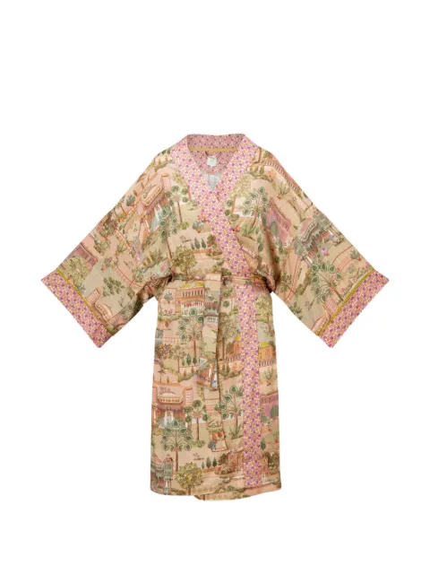 PIP STUDIO printed belted dressing gown