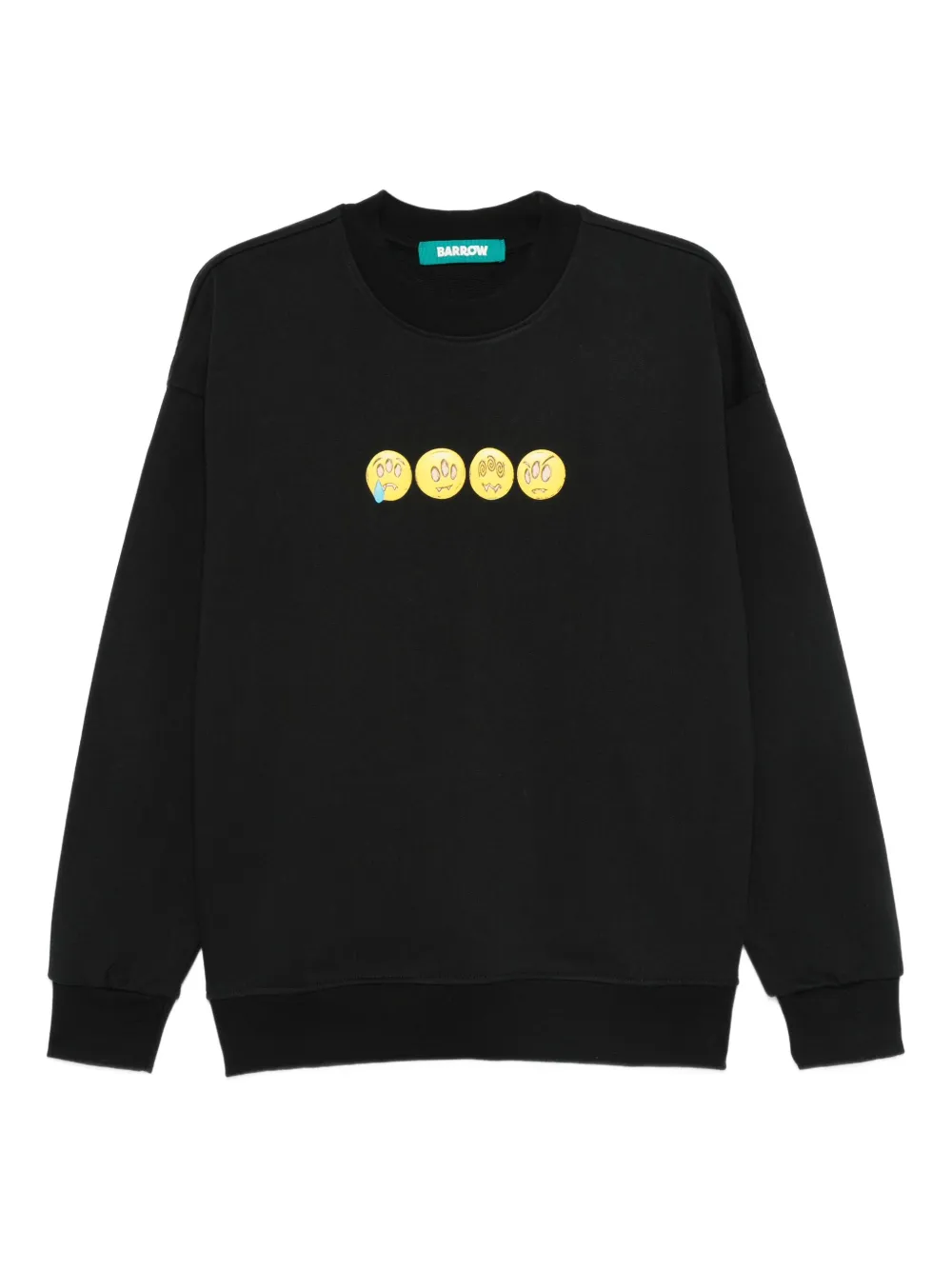 BARROW sudadera con estampado gráfico y cuello redondo | negro | Image 1