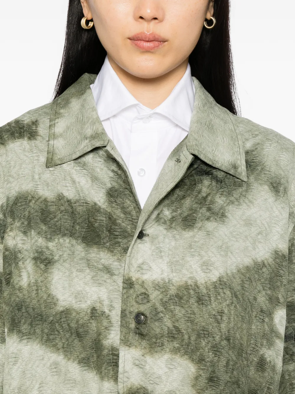 CHIAHUNG SU Geverfde jurk Groen