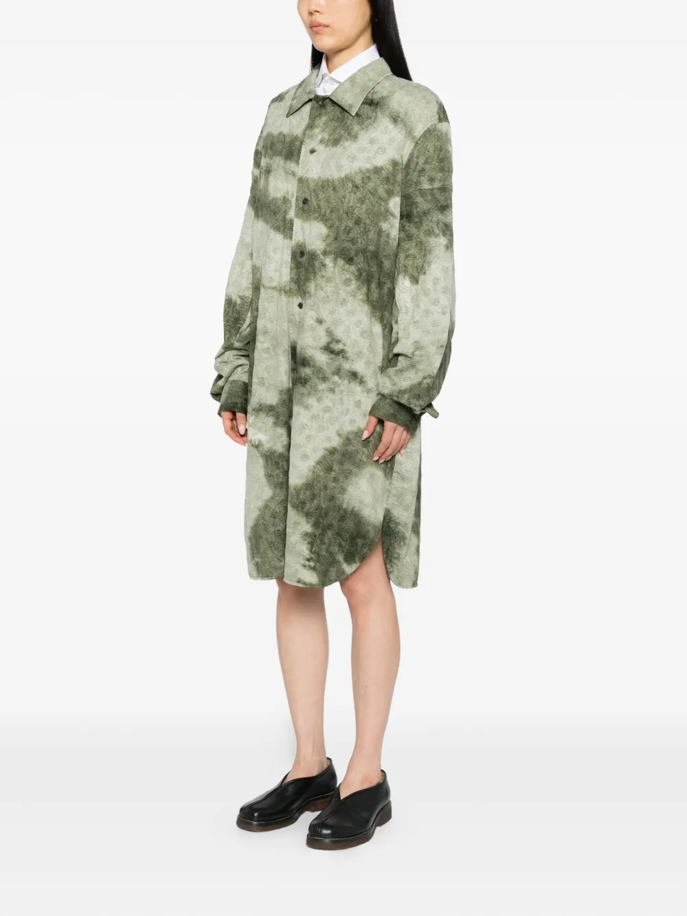 CHIAHUNG SU Geverfde jurk Groen