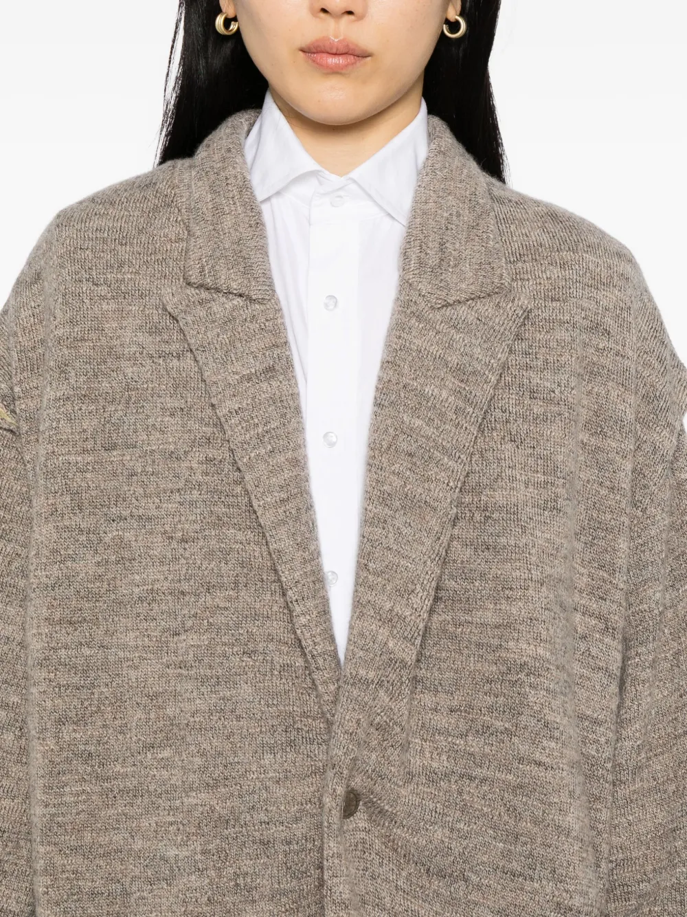 Chiahung Su Dyed Wool Coat In Gray