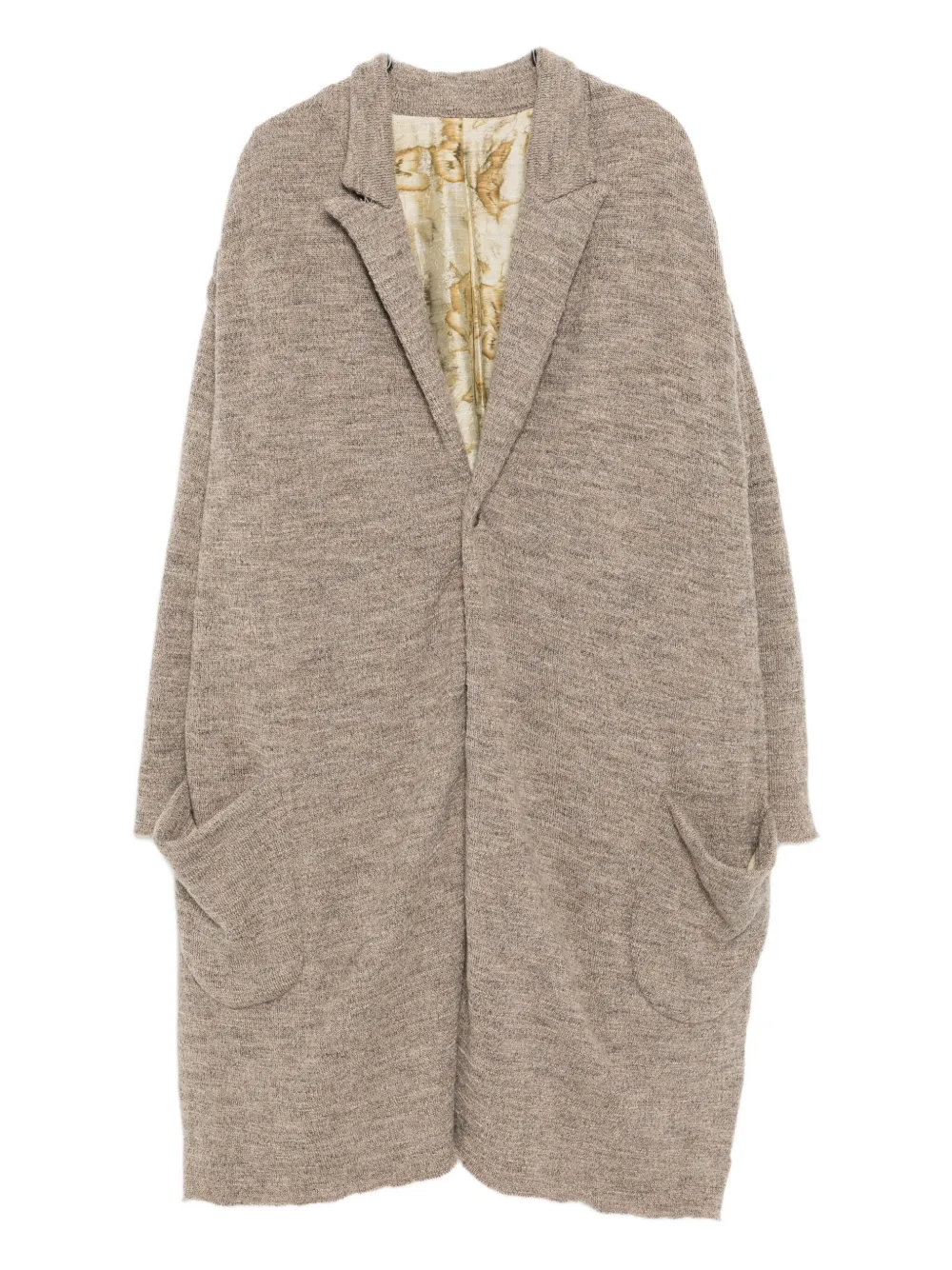 Chiahung Su Dyed Wool Coat In Gray
