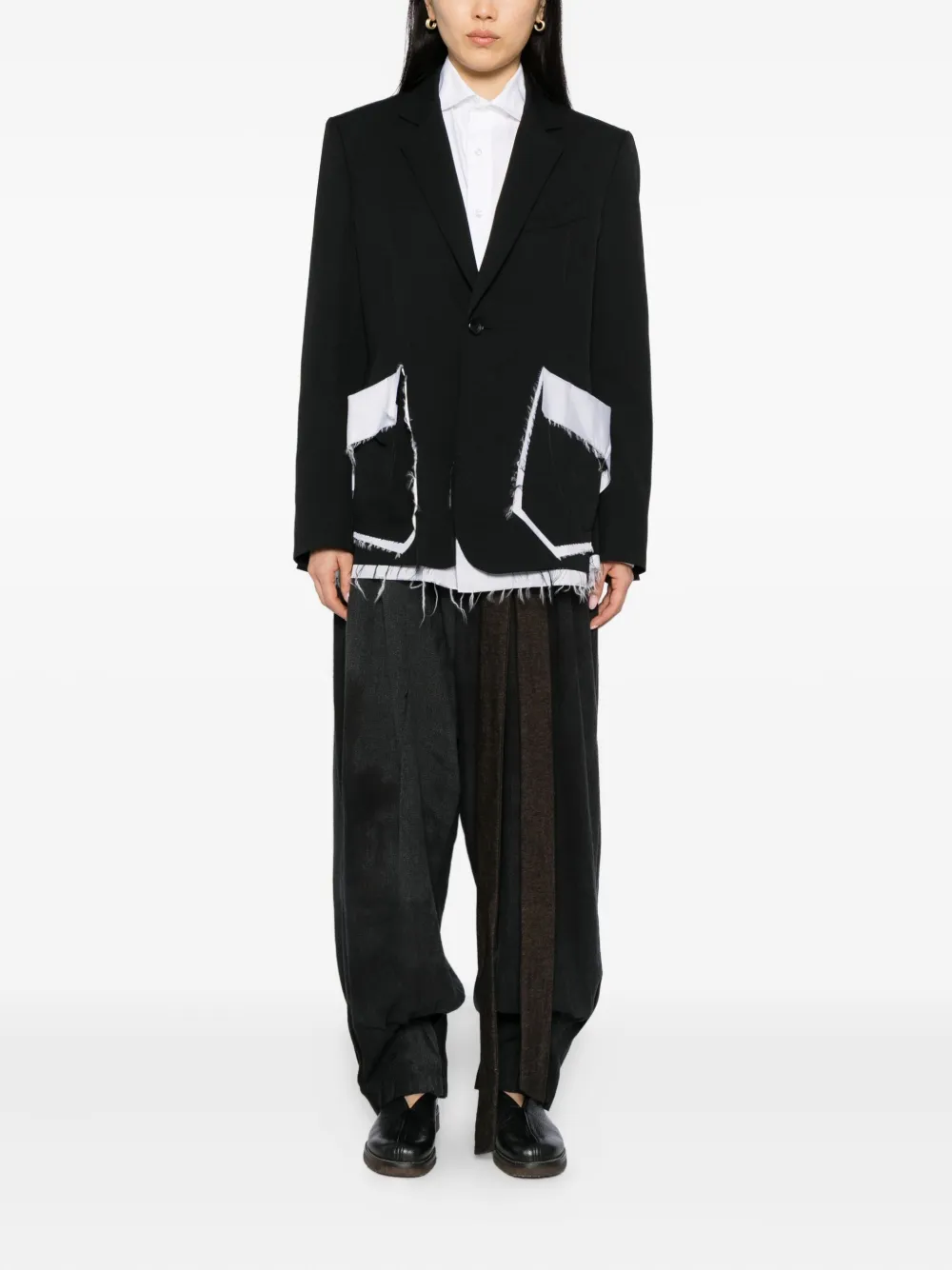 CHIAHUNG SU Yed geplooide broek - Grijs