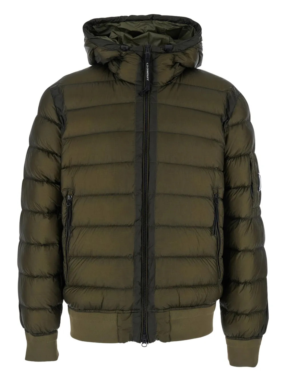 C.P. Company lent-detail down jacket - グリーン C.P. Company lent-detail down jacket - グリーン