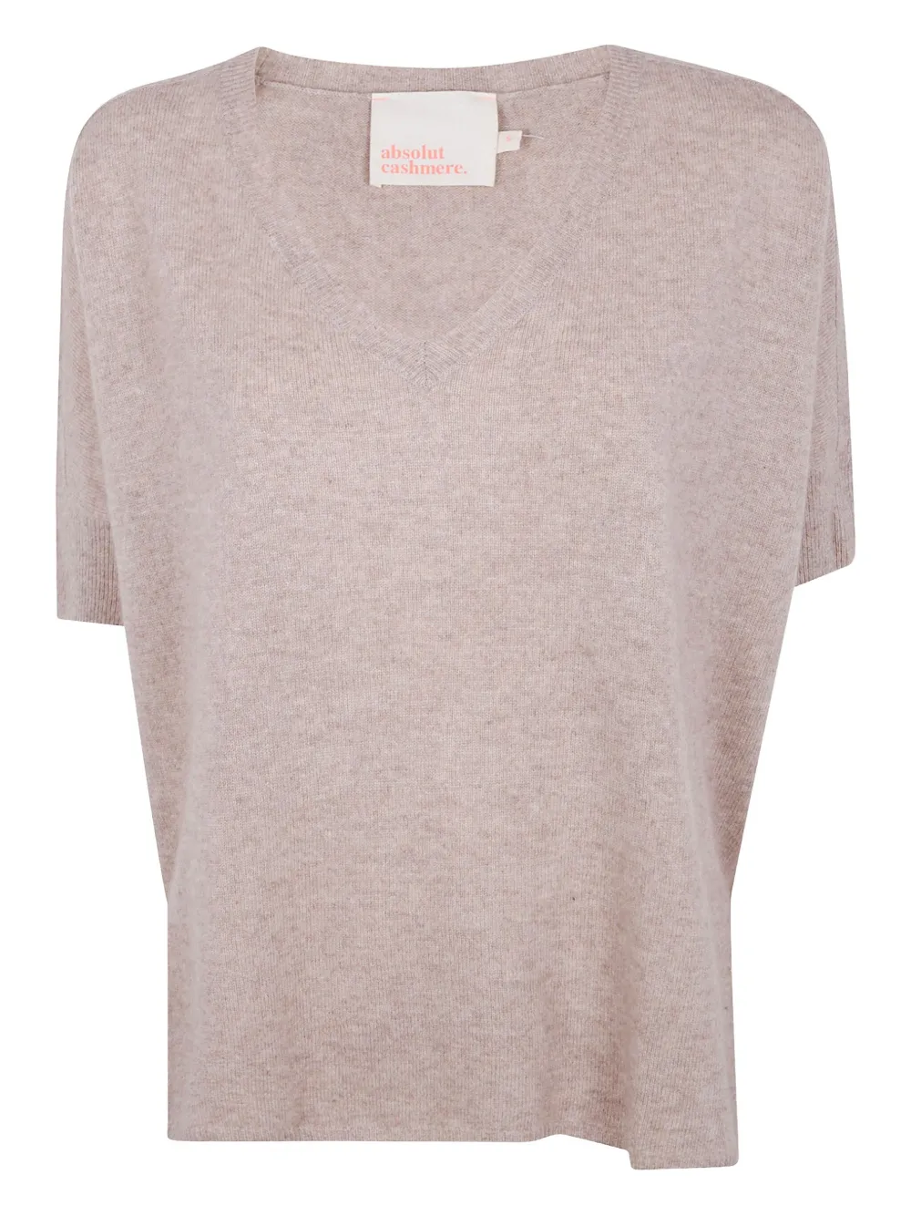 absolut cashmere V-neck short-sleeve sweater | Neutrals | Image 1