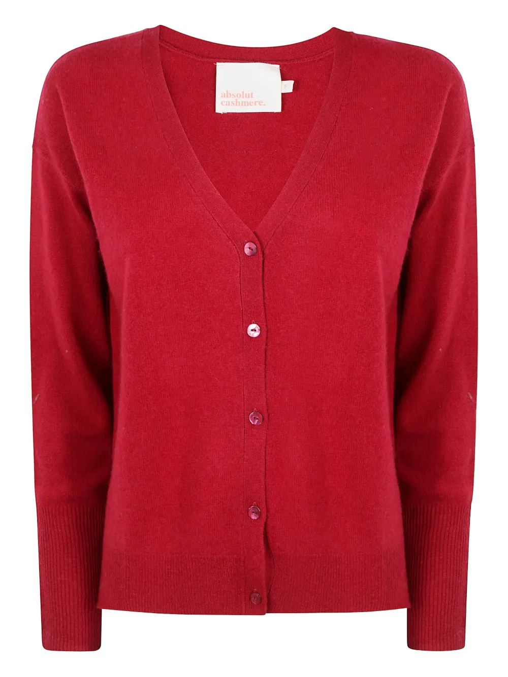 Absolut Cashmere Buttoned Cardigan In Red