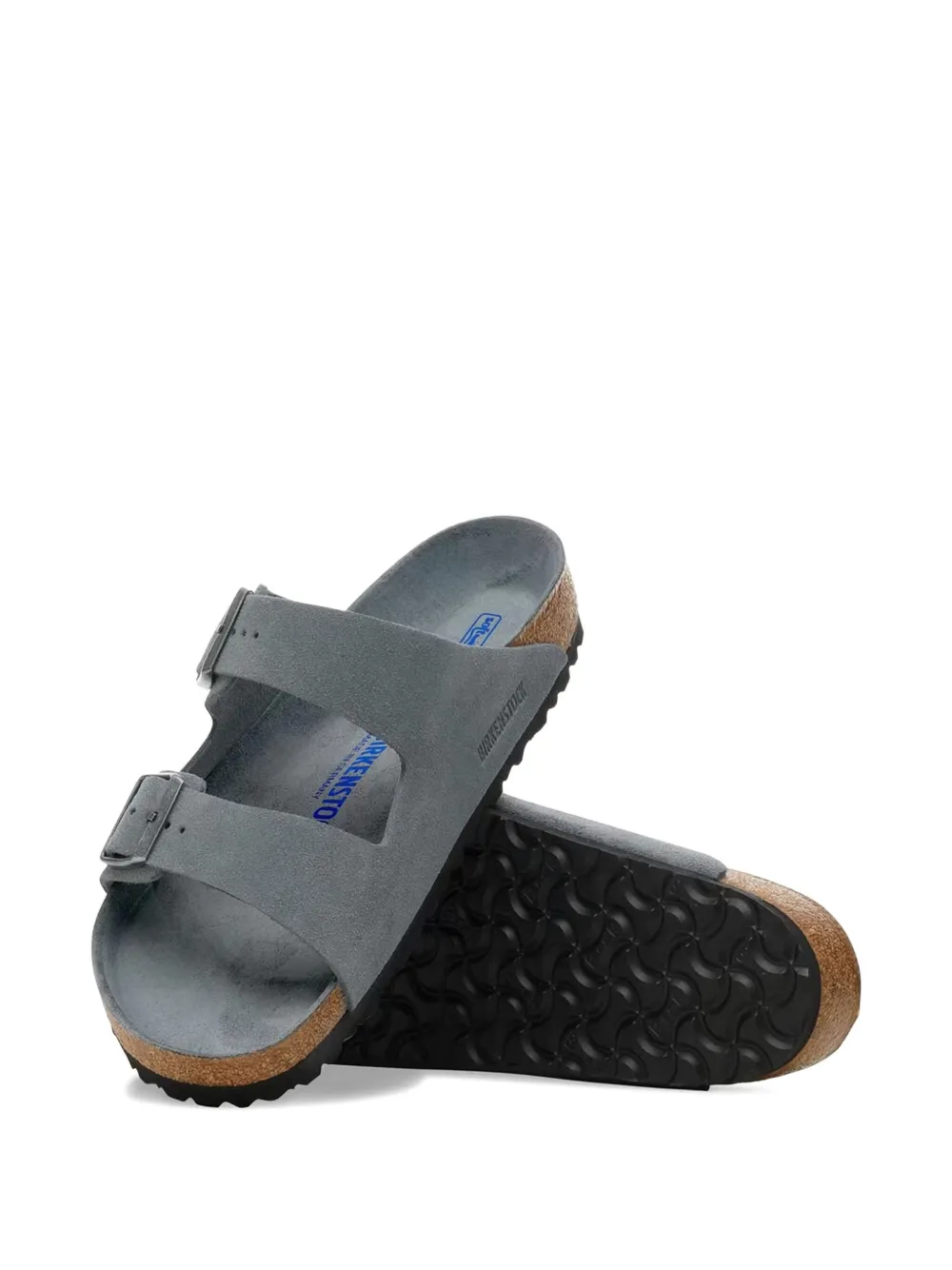 Birkenstock Double-strap Suede Sandals In Gray