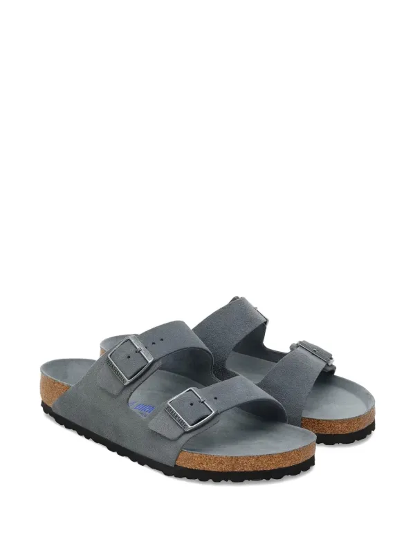 Birkenstock double-strap Suede Sandals | Grey | FARFETCH display picture 3