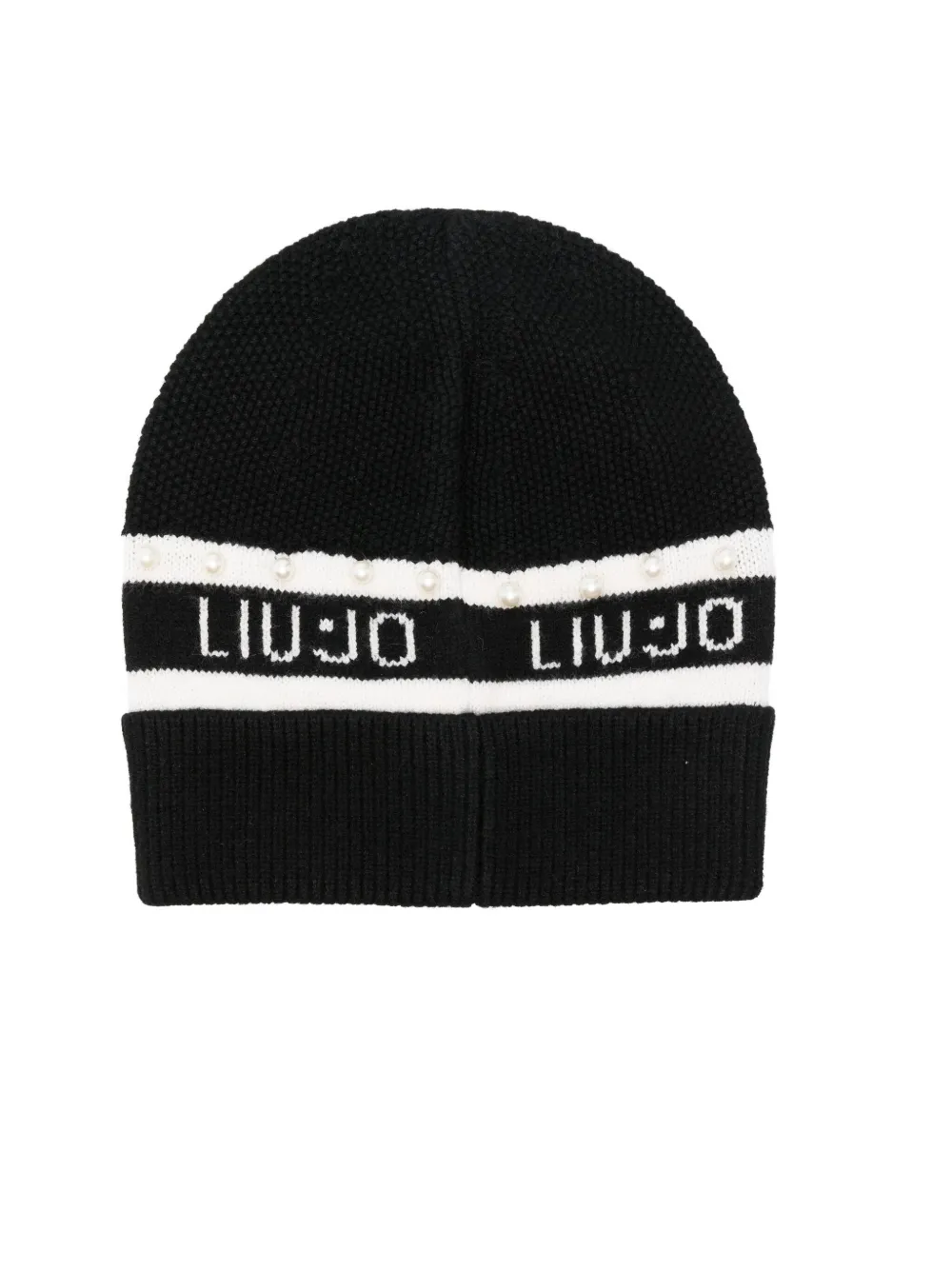 LIU JO logo-detailing beanie - Zwart