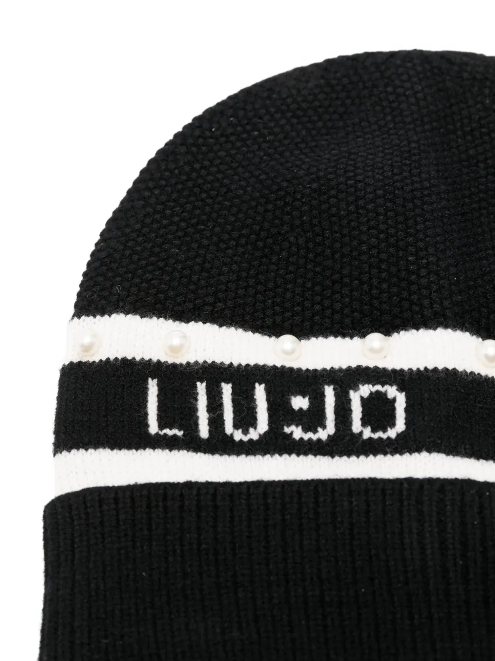 Liu •jo Logo-detailing Beanie In Black