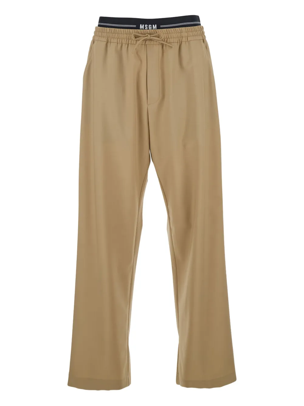 MSGM elastic-waistband trousers - ニュートラル MSGM elastic-waistband trousers - ニュートラル