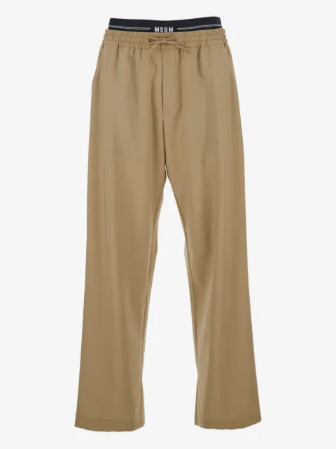 MSGM elastic-waistband trousers