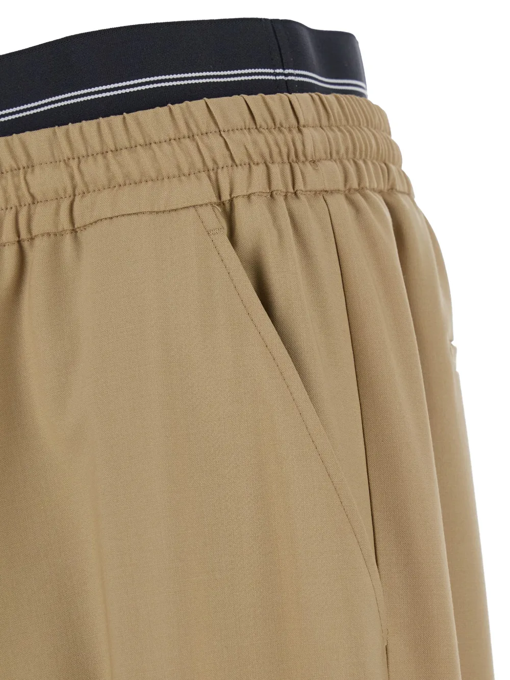 Msgm Elastic-waistband Trousers In Neutral