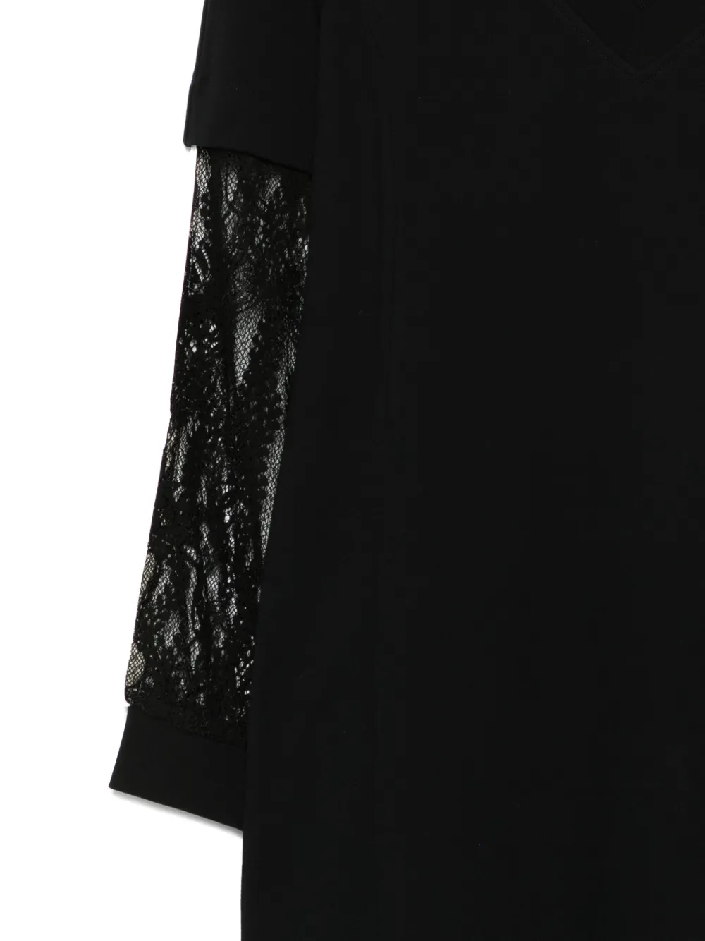 LIU JO Gebreide jurk met kant Zwart