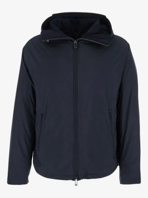 Emporio Armani hooded zip-front jacket
