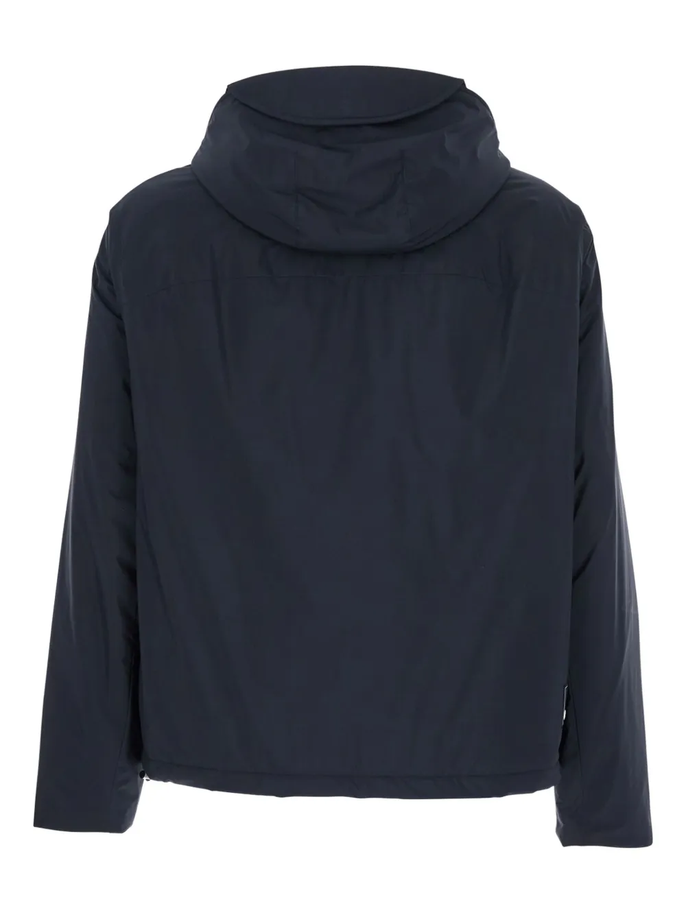 Emporio Armani Blue Down Jacket With Hood And Front Zip Closure In Tech Fabric Man In Green