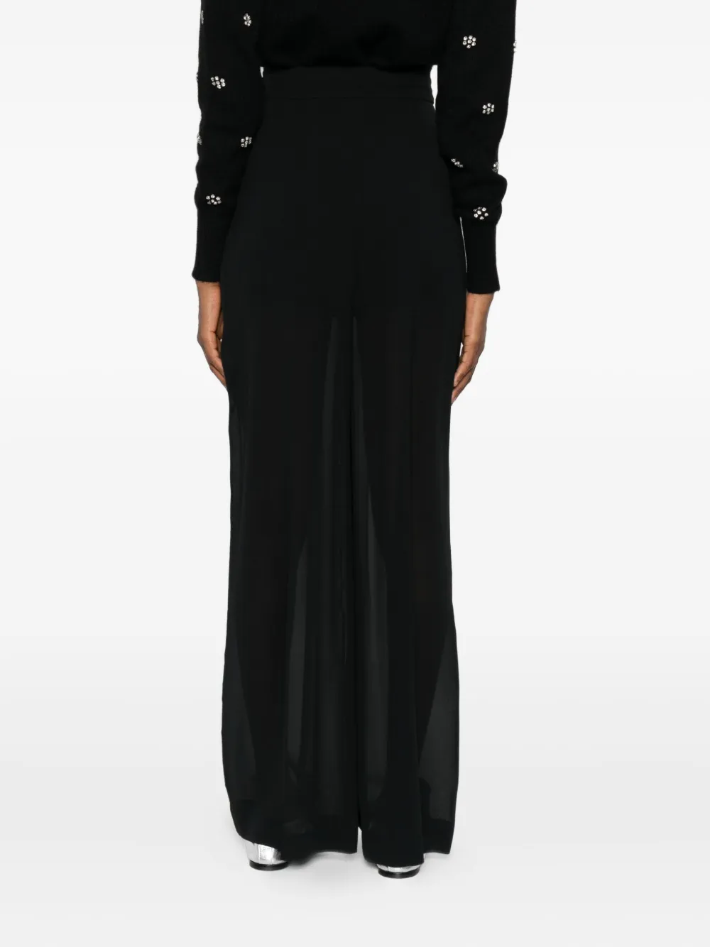 Alberta Ferretti Pleated Pants In Black