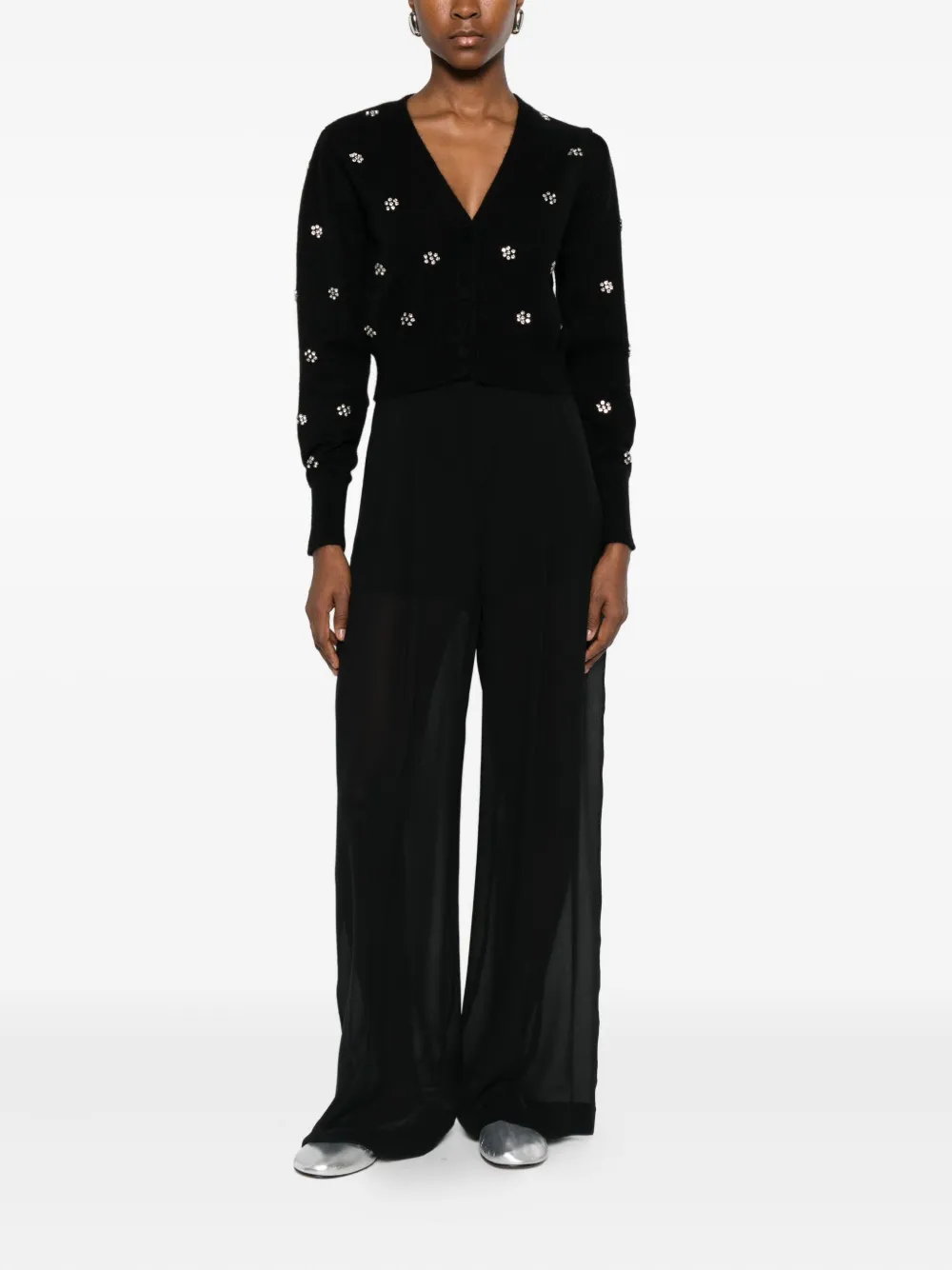 Alberta Ferretti Pleated Pants In Black