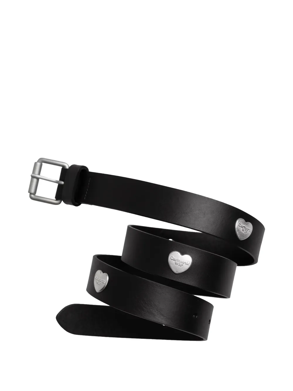 Carhartt WIP Tylor heart-plaque leather belt - Zwart