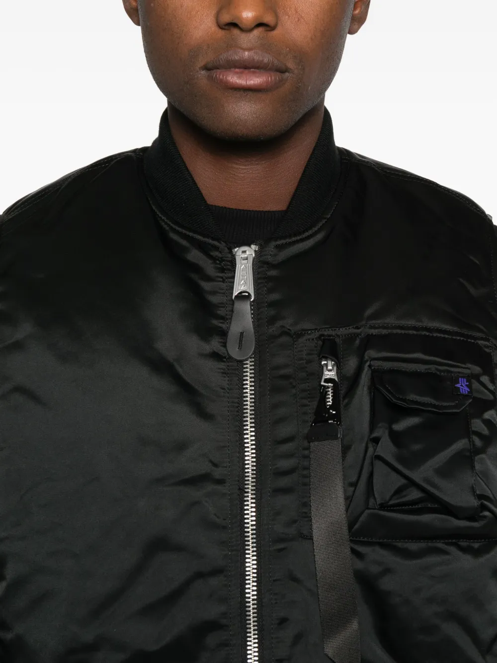 Alpha Industries Jack met rits met honkbalkraag Zwart