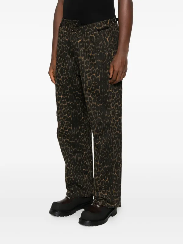 Andersson Bell animal-print Pants | Green | FARFETCH CA